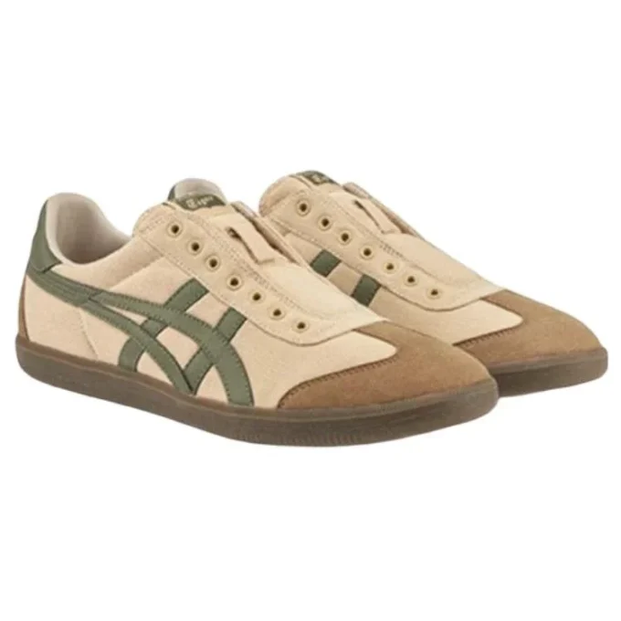 Tokuten Slip-On ”Beige Brown Green”
